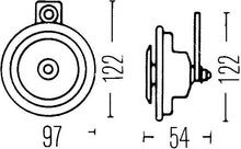 Load image into Gallery viewer, Hella Sharptone Horn Kit 12V 415/350Hz Yellow (3BB922000731 = H31000001) (Min Qty 360) - eliteracefab.com