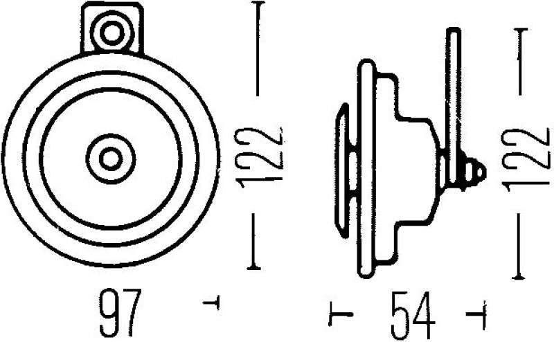 Hella Sharptone Horn Kit 12V 415/350Hz Yellow (3BB922000731 = H31000001) (Min Qty 360) - eliteracefab.com