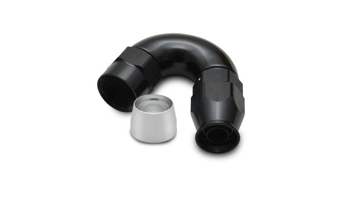 Vibrant -4AN 150 Degree Hose End Fitting for PTFE Lined Hose - eliteracefab.com