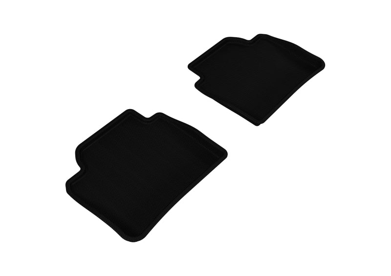 3D MAXpider 2012-2020 BMW 3 Series/4 Series Gran Coupe F30/F36 Kagu 2nd Row Floormats - Black - eliteracefab.com