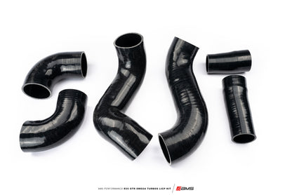 AMS Performance ALP.07.14.0021-1 09-21 Nissan GTR R35 OMEGA Turbo Kit 3in Lower Intercooler Pipes (OMEGA 11)