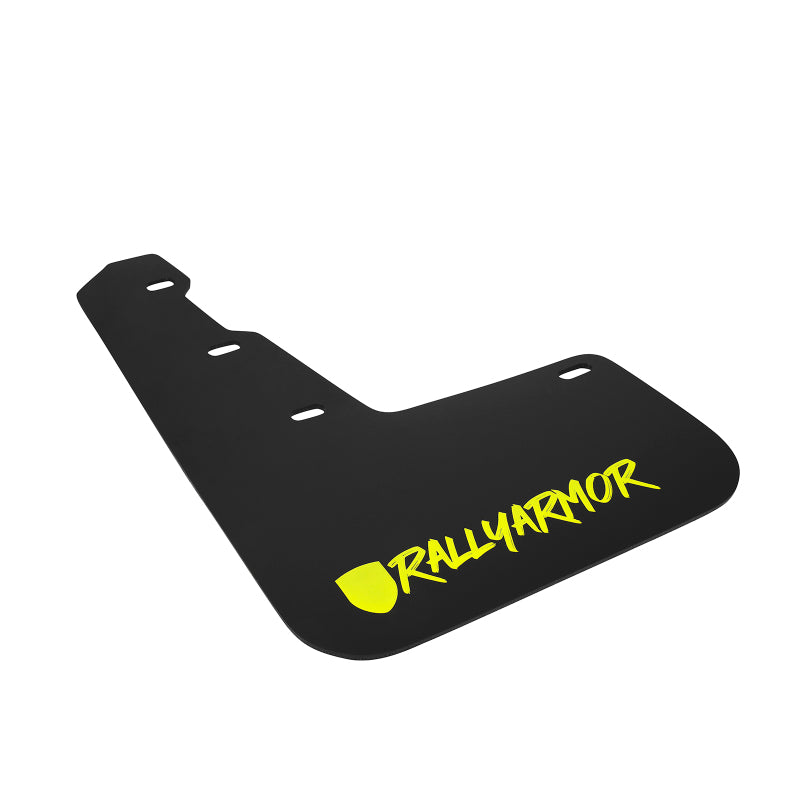 Rally Armor UR Mudflaps Black Urethane w/ New Era Neon Yellow Logo 2015-2021 WRX / 2015-2021 STI - eliteracefab.com