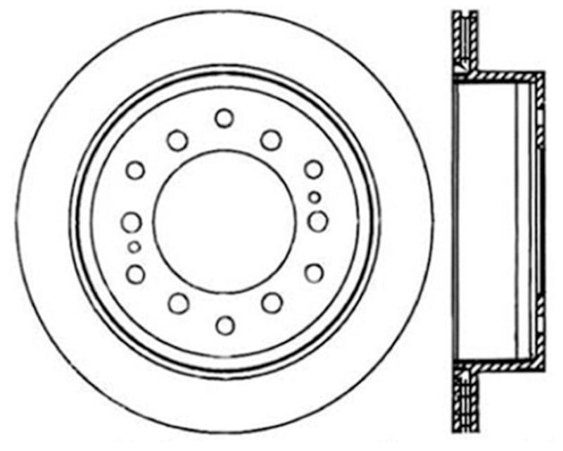 Stoptech 03-09 Toyota 4Runner / 05-14 Toyota FJ Cruiser Rear Performance Cryo Brake Rotor Stoptech