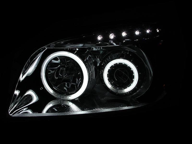 ANZO USA Toyota Rav4 Projector Headlights W/ Halo Chrome Ccfl; 2006-2008 - eliteracefab.com