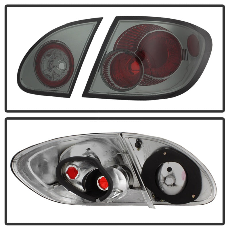 Spyder Toyota Corolla 03-08 Euro Style Tail Lights Smoke ALT-YD-TC03-SM - eliteracefab.com