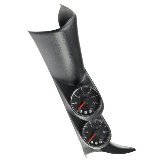 Autometer Diesel Gauge Kit A-Pillar 01-07 GM Boost/EGT 60psi/2000 degree F Black Spek-Pro P72020