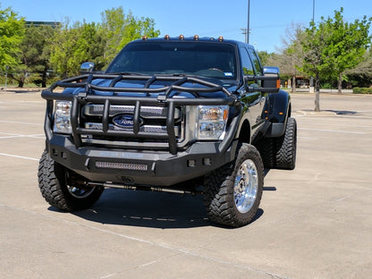 Road Armor 11-16 Ford F-250 Stealth Front Bumper w/Intimidator Guard - Tex Blk Road Armor