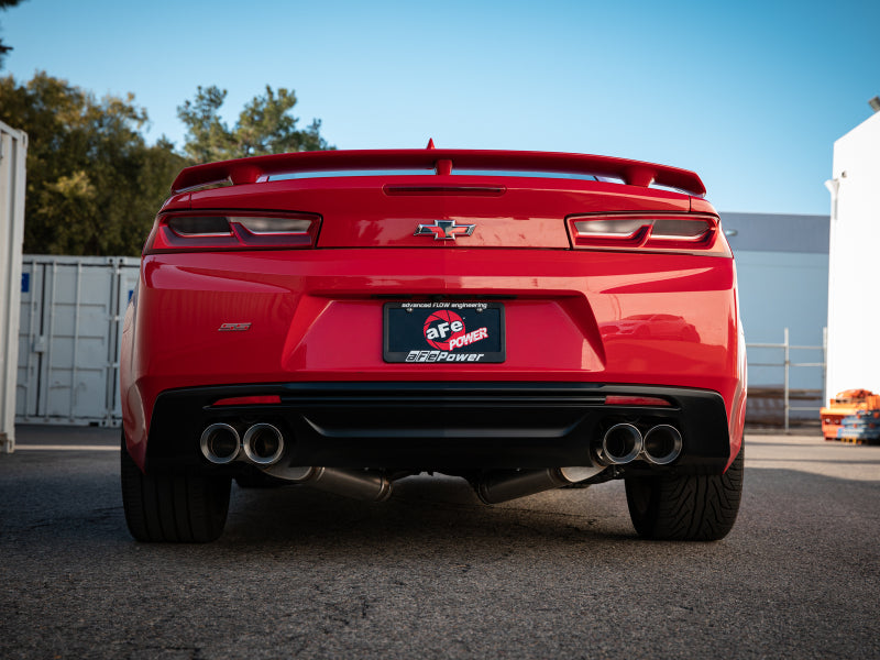 aFe POWER MACH Force-Xp 3in Axle-Back 16-21 Chevrolet Camaro SS V8 6.2L w/Mufflers - Polished aFe