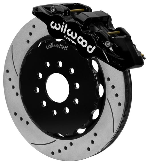 Wilwood AERO6 Front Big Brake Kit 14.00in Drilled Black Rotor - 97-13 Chevrolet Corvette C5/C6/Z06 Wilwood
