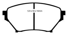 Load image into Gallery viewer, EBC 01-03 Mazda Miata MX5 1.8 (Sports Suspension) Yellowstuff Front Brake Pads - eliteracefab.com