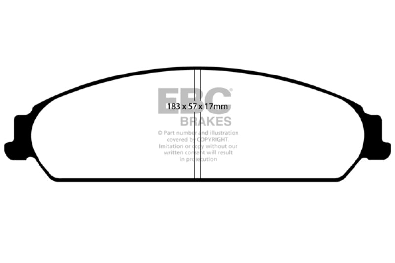 EBC 13-14 Chrysler 200 3.6 Ultimax2 Front Brake Pads - eliteracefab.com