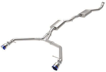 afe MACH Force-Xp 13-16 Audi Allroad L4 SS Cat-Back Exhaust w/ Blue Flame Tips aFe