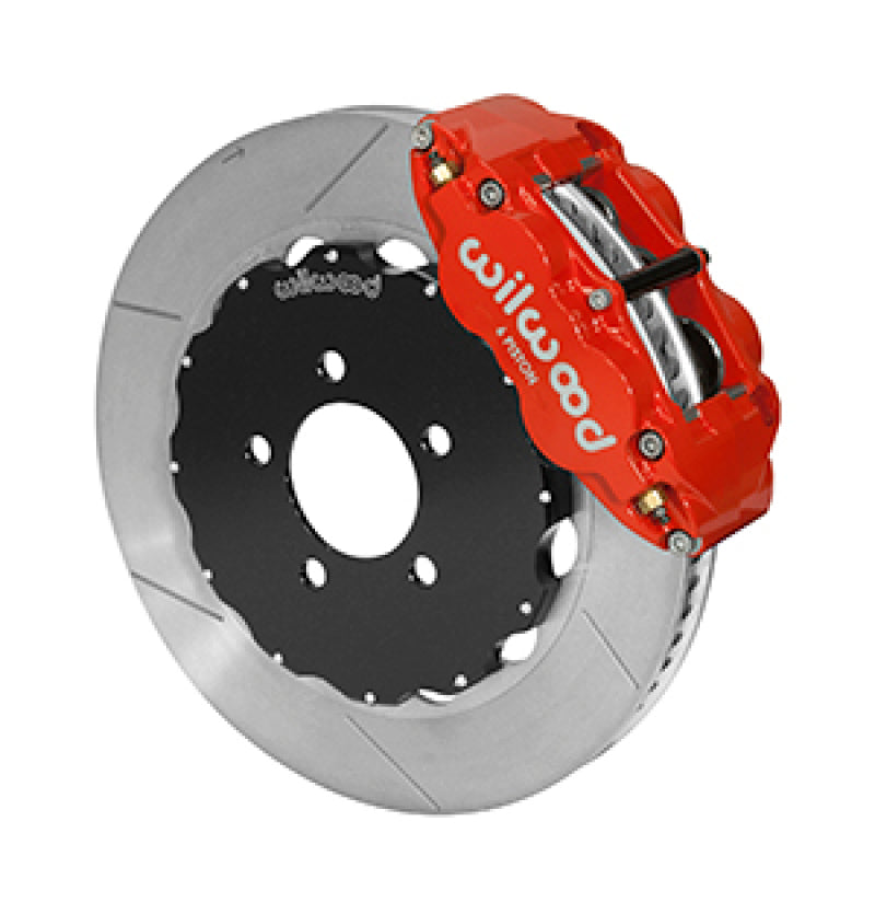 Wilwood 03-11 Crown Victoria Forged Narrow Superlite 6R Front Brake Kit w/ Slotted GT Rotor - Red Wilwood