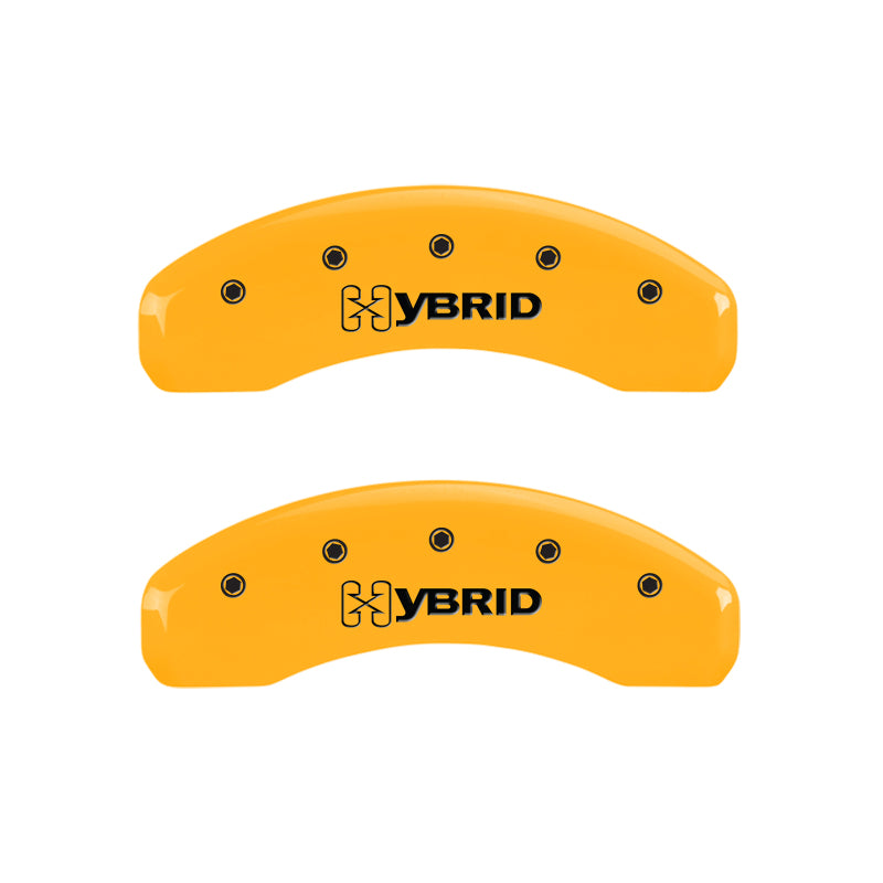MGP 4 Caliper Covers Engraved F & R Gm Style/Hybrid Yellow Finish Black Char 2002 GMC Sierra 1500 MGP