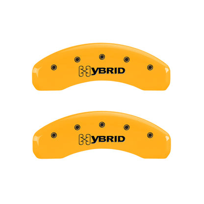 MGP 4 Caliper Covers Engraved F & R Gm Style/Hybrid Yellow Finish Black Char 2002 GMC Sierra 1500 MGP