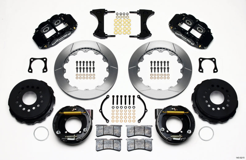 Wilwood Narrow Superlite 4R Rear P-Brk Kit 12.88in Chevy 12 Bolt-Spec 3.15in Brng Wilwood