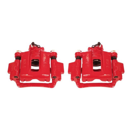Power Stop 03-09 Toyota 4Runner Rear Red Calipers w/Brackets - Pair - eliteracefab.com