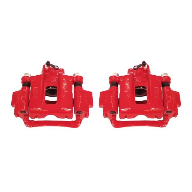 Power Stop 03-09 Toyota 4Runner Rear Red Calipers w/Brackets - Pair - eliteracefab.com