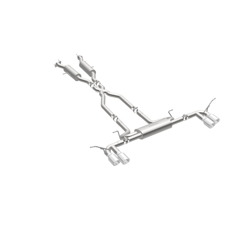 MagnaFlow Cat Back, SS, 2.5in, Quad Split Polish 4in tip 14-15 Jeep Grand Cherokee 3.6L/5.7L V6/V8 Magnaflow