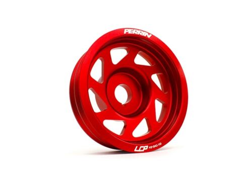 Perrin Lightweight Crank Pulley Red for Subaru 02-14 WRX / 04+ STI - eliteracefab.com