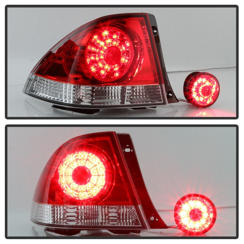 Spyder 01-03 Lexus IS300 LED Tail Lights - Red Clear ALT-YD-LIS300-LED-SET-RC - eliteracefab.com