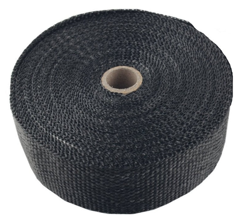 Torque Solution Fiberglass Exhaust Wrap Universal 1inx50ft - Black