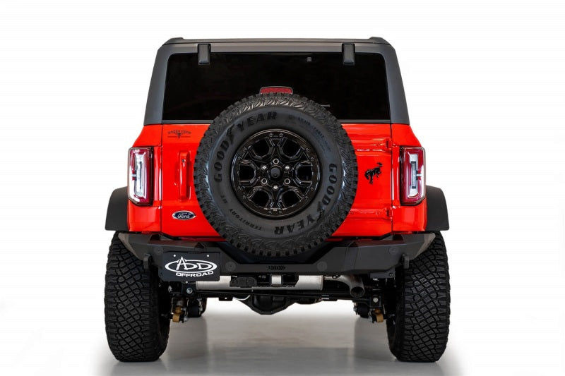 Addictive Desert Designs 2021+ Ford Bronco Rock Fighter Rear Bumper - Hammer Black - eliteracefab.com