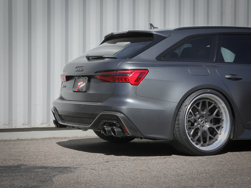 aFe 20-22 Audi RS6 Avant V8 4L (tt) MACH Force-Xp 3in to 2.5in 304 SS Cat-Back Exhaust w/ Carbon Tip aFe