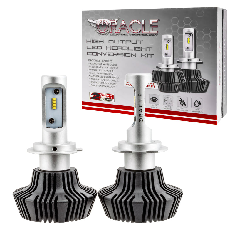 Oracle H7 4000 Lumen LED Headlight Bulbs (Pair) - 6000K - eliteracefab.com