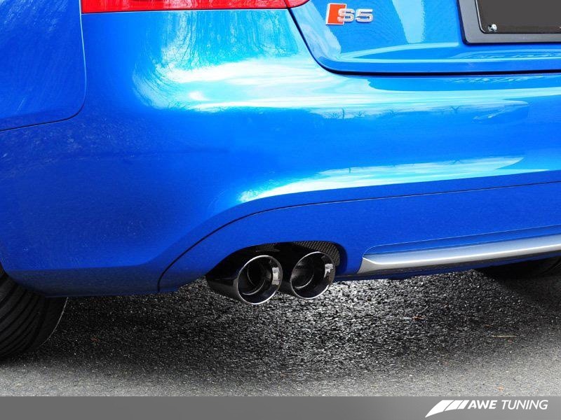 AWE Tuning Audi B8 S5 4.2L Touring Edition Exhaust System - Diamond Black Tips AWE Tuning