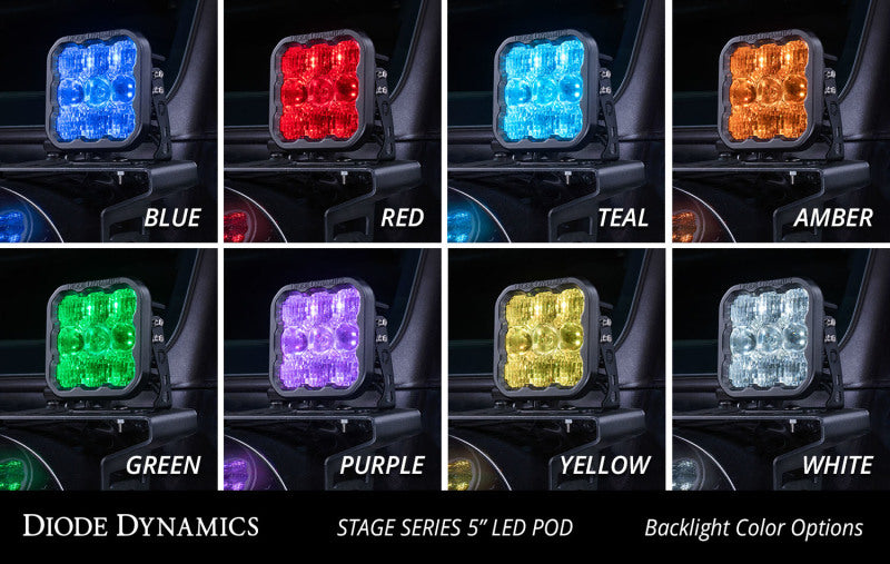 Diode Dynamics SS5 LED Pod Pro - White Flood (Pair)