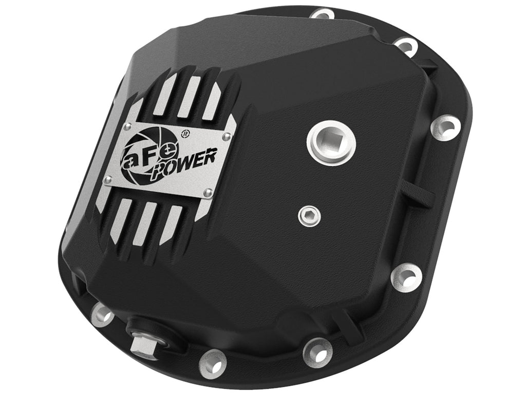 aFe Street Series Dana 30Front Differential Cover Black w/ Machined Fins 97-18 Jeep Wrangler - eliteracefab.com