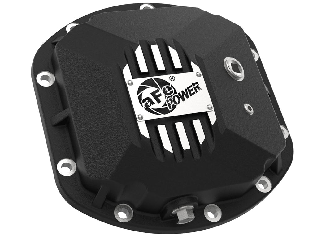 aFe Street Series Dana 30Front Differential Cover Black w/ Machined Fins 97-18 Jeep Wrangler - eliteracefab.com