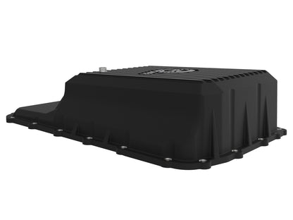 aFe 20-21 Ford Truck w/ 10R140 Transmission Pan Black POWER Street Series w/ Machined Fins - eliteracefab.com