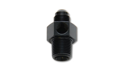 Vibrant Performance Male AN Flare to Male NPT Union Adapter with 1/8in NPT Port, -6AN, 1/4in Male NPT, Automotive Performance Fabrication - Part 16495