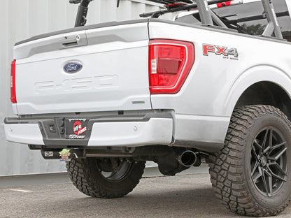 aFe Vulcan 3in 304 SS Cat-Back Exhaust 2021 Ford F-150 V6 2.7L/3.5L (tt)/V8 5.0L w/ Black Tips aFe