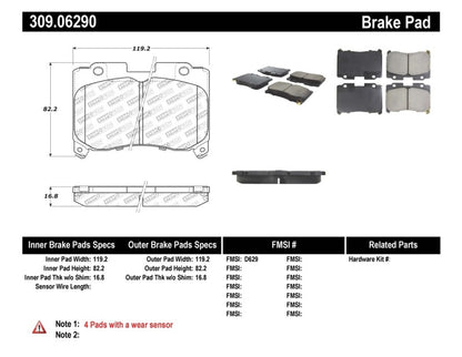 StopTech Performance 5/93-98 Toyota Supra Turbo Front Brake Pads - eliteracefab.com