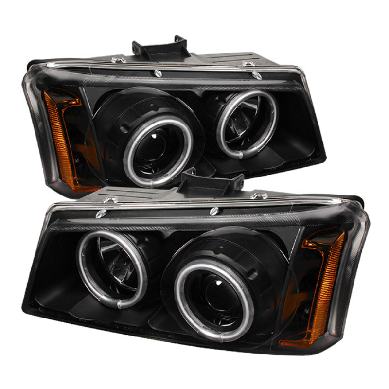 Spyder Chevy Silverado 1500 03-06 Projector HeadlightsCCFLHalo LED Blk High H1 PRO-YD-CS03-CCFL-BK - eliteracefab.com