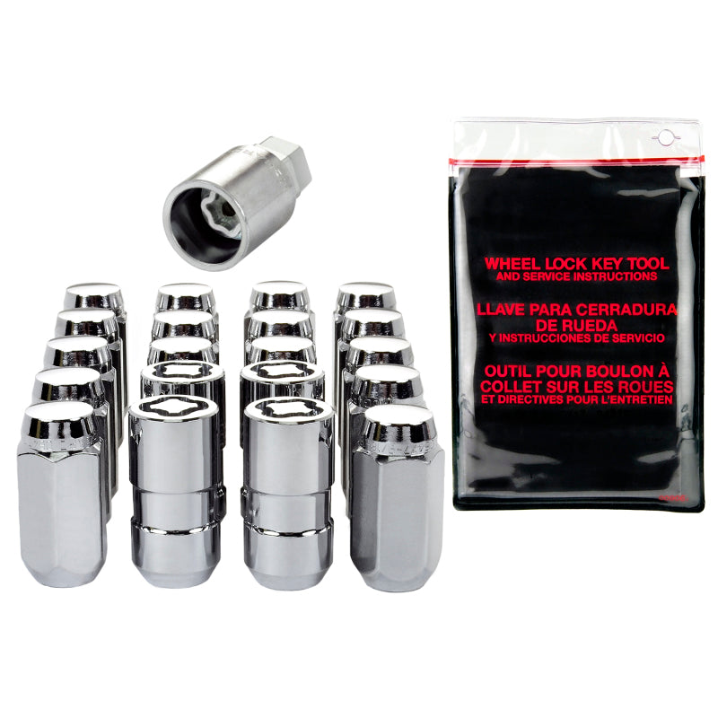 McGard 5 Lug Hex Install Kit w/Locks (Cone Seat Nut) M14X1.5 / 22mm Hex / 1.635in. Length - Chrome - eliteracefab.com