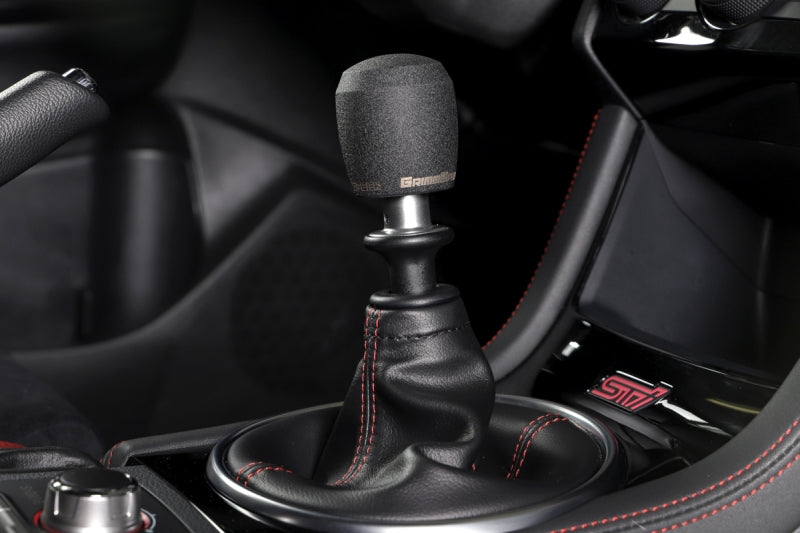 GrimmSpeed Stubby Shift Knob Stainless Steel Black - M12x1.25 - eliteracefab.com