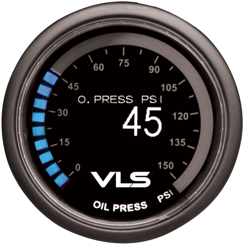 Revel VLS 52mm 0-150PSI Digital OLED Oil Pressure Gauge - eliteracefab.com