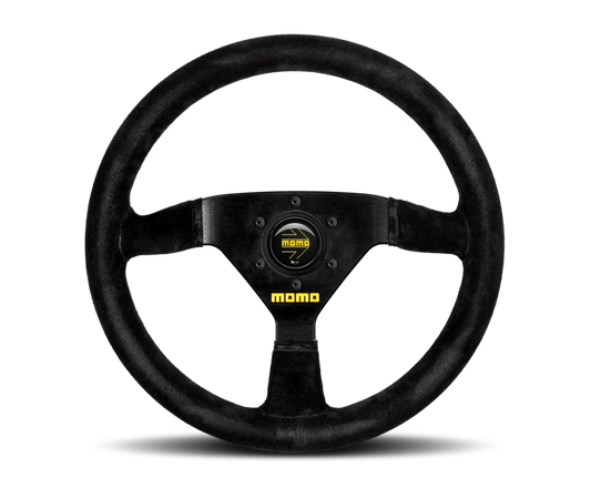 Momo MOD69 Steering Wheel 350 mm - Black Suede/Black Spokes - eliteracefab.com