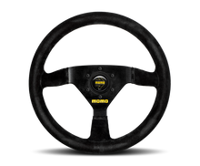 Load image into Gallery viewer, Momo MOD69 Steering Wheel 350 mm - Black Suede/Black Spokes - eliteracefab.com