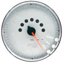 Load image into Gallery viewer, Autometer Spek-Pro Gauge Tachometer 5in 11K Rpm W/Shift Light &amp; Peak Mem Silver/Chrome