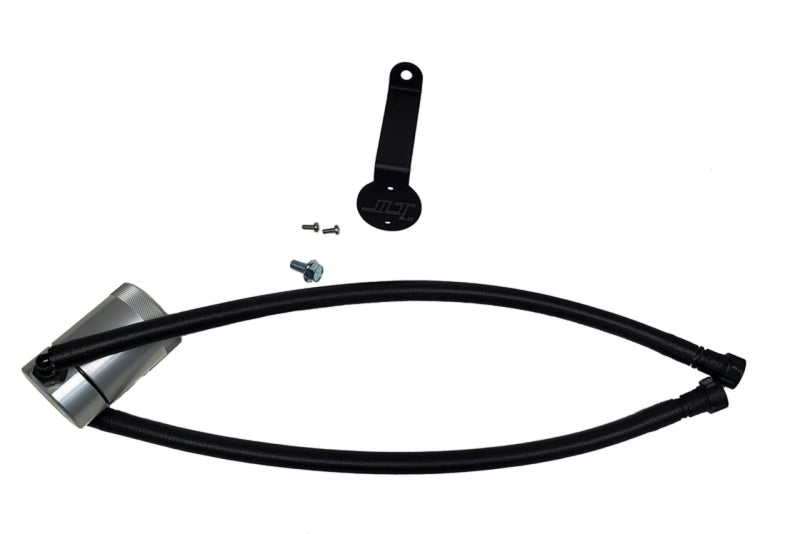 J&L 20-21 Chevy Silverado/GMC Sierra 2500/3500 6.6L Drivers Side Oil Separator 3.0 - Clear Anodized - eliteracefab.com