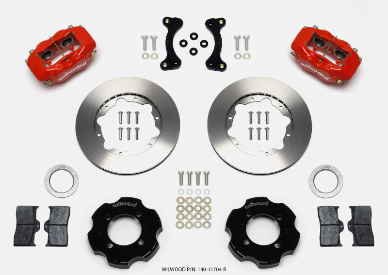 Wilwood Forged Dynalite Front Hat Kit 11.00in Red 95-05 Miata - eliteracefab.com