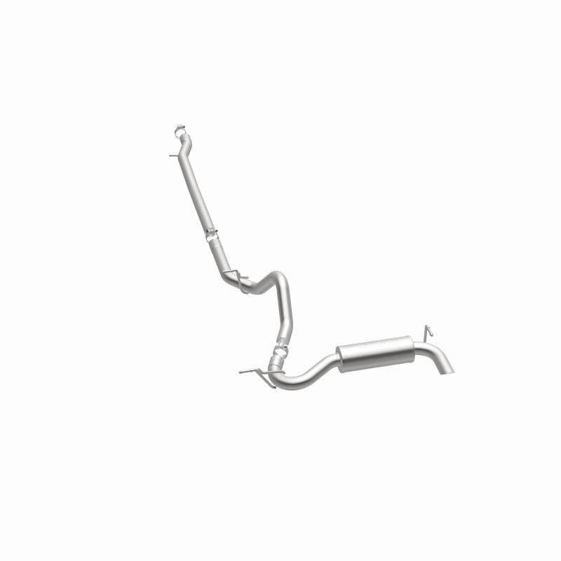 MagnaFlow 12-14 Jeep Wrangler 4dr Single Straight Rear P/S Exit Stainless C/B Performance Exhaust Magnaflow