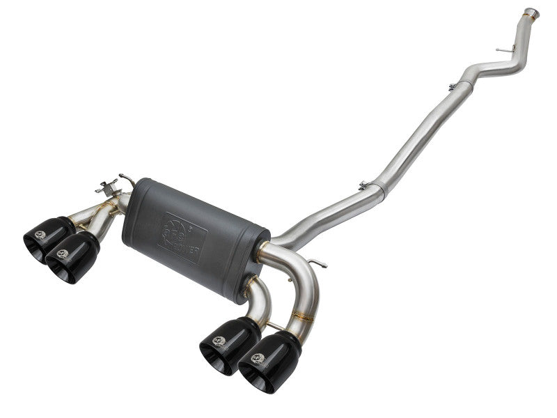 aFe 16-18 BMW M2 L6-3.0L MACH Force-Xp 3in to 2.5in 304 SS Cat-Back Exhaust System-Quad Black Tips aFe