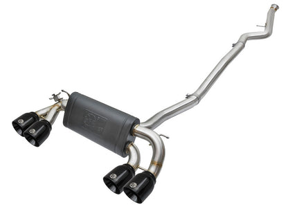 aFe 16-18 BMW M2 L6-3.0L MACH Force-Xp 3in to 2.5in 304 SS Cat-Back Exhaust System-Quad Black Tips aFe