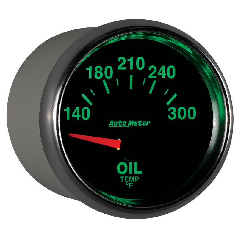 Autometer GS 52mm 140-300 Deg F Short Sweep Electronic Oil Temperature Gauge 3848